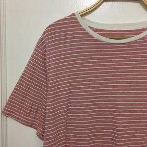 Red and white striped tee